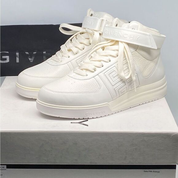 Givenchy G4 High Top Leather Sneakers size 42/us size 9 - Picture 12 of 14